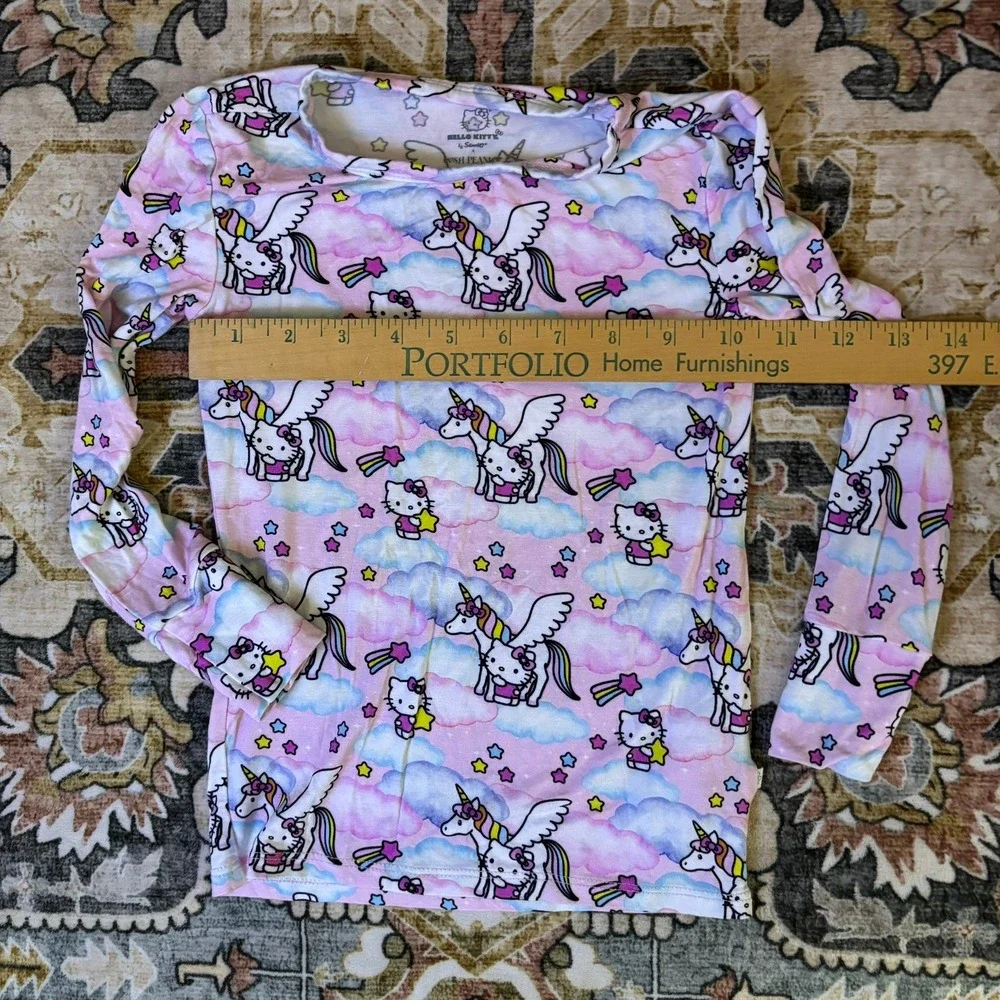 Posh Peanut Hello Kitty Unicorn Bamboo Long Sleeve Pajama Top Pink 5T 6T Toddler